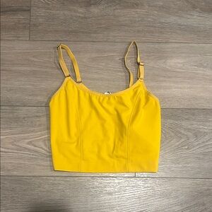 Davin & Adley Vibrant Yellow Crop Top Size M